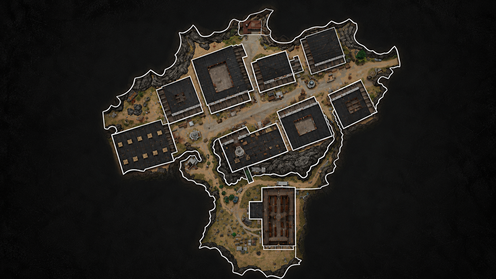 The Town overhead map